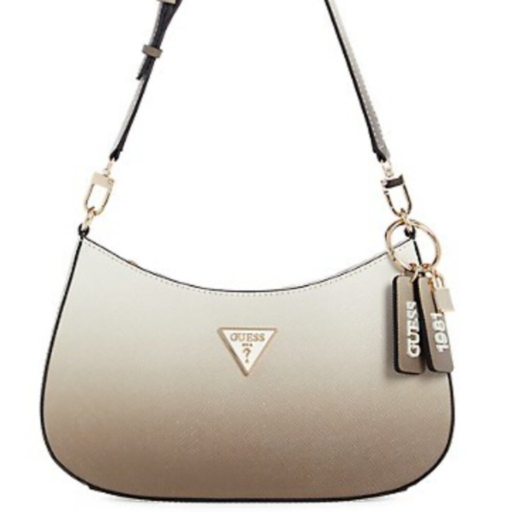 Guess Noelle Ombre Top Zip Small Shoulder Bag - Grey